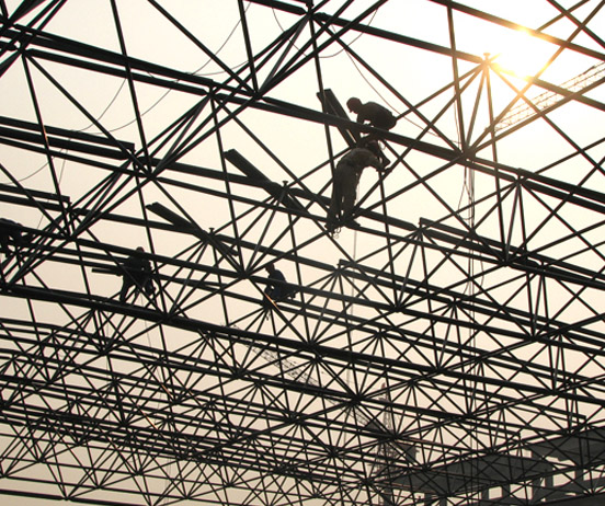 乐平厂房网架安装